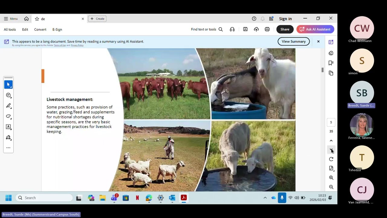 Agriculture and Game Management Diploma Programme 20260203 101039 Meeting Recording