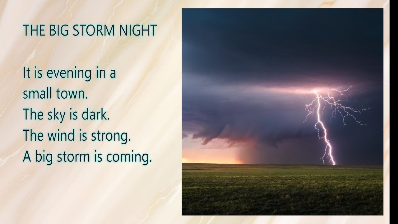 The big storm night - Learn english - Level A1