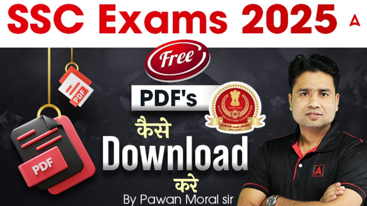 All SSC Exams 2025 | Free PDF's कैसे Download करे | By Pawan Moral sir
