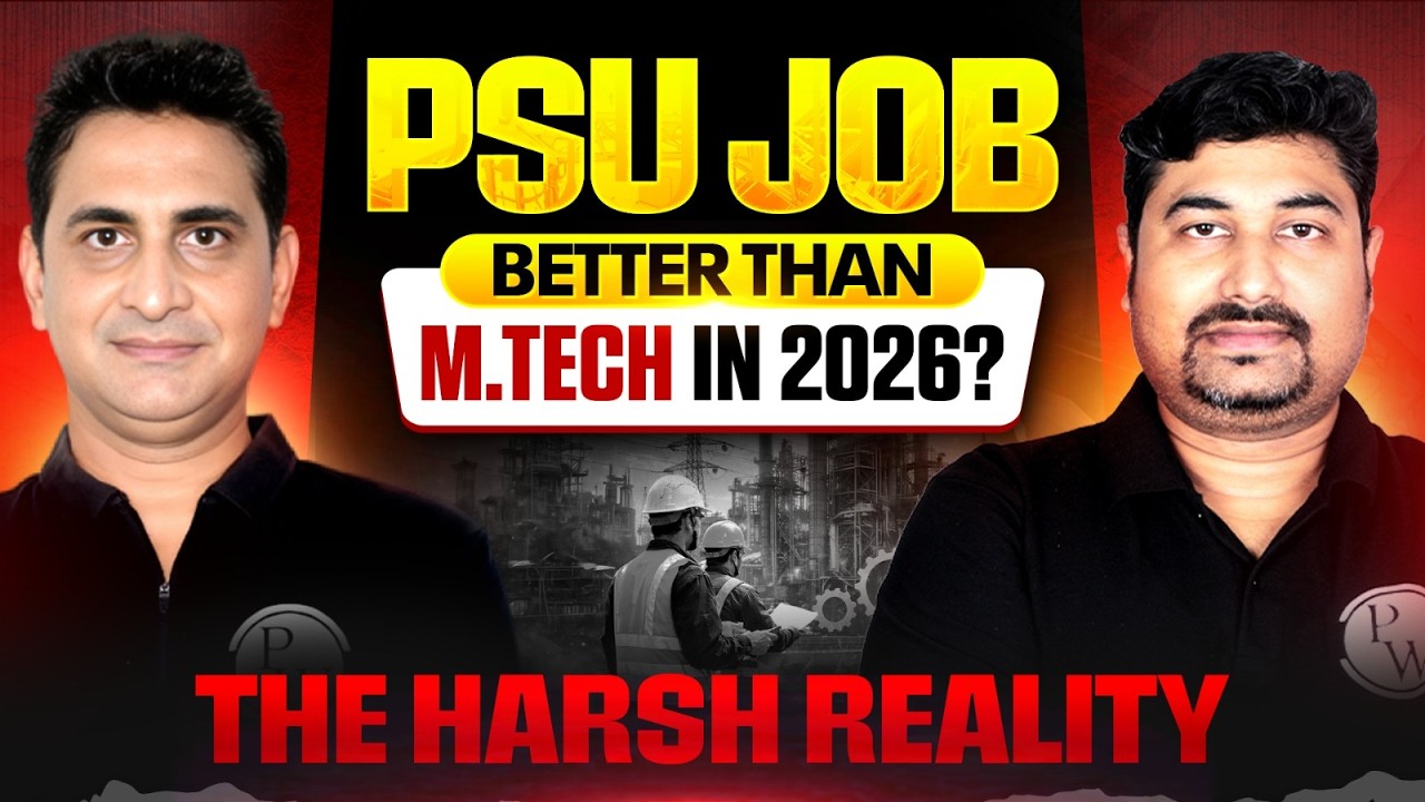 PSU Job vs MTech After GATE 2026 | Which Should You Choose? | The Harsh Reality Explained!