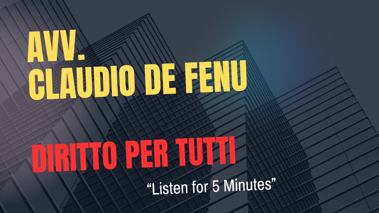 Il regolamento condominiale e la legge I Avv. Claudio De Fenu