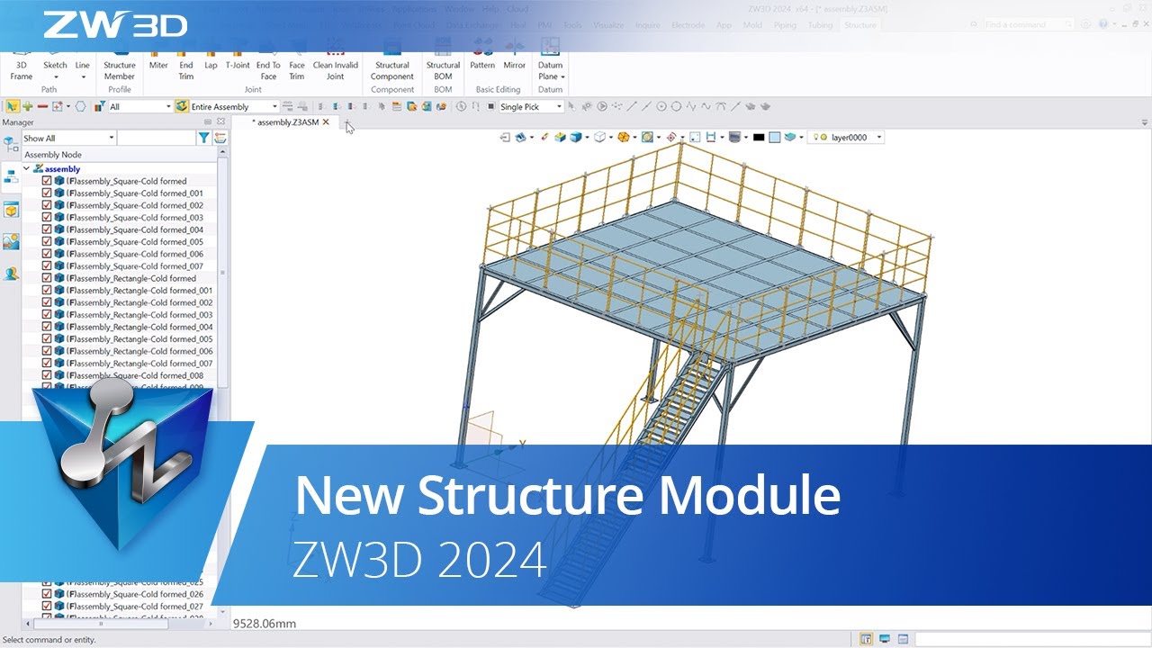 ZW3D 2024 (CAD) : New Structure Module
