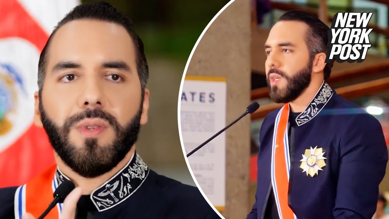 El Salvador President Nayib Bukele defends gang crackdown in 'Human Rights' speech