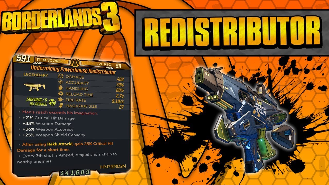 Borderlands 3 | Redistributor Legendary Weapon Guide (Amplified Chains!)