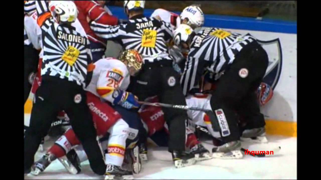 Jarkko Ruutu jyr&auml;&auml; Mikael Granlundin (5+20min)