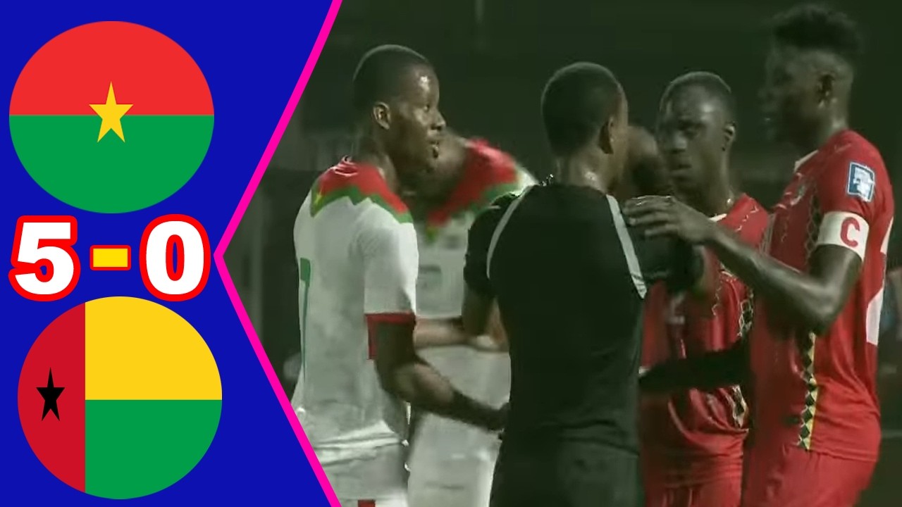 Burkina Faso 🆚 Guin&eacute;e Bissau 5 - 0 R&eacute;sum&eacute; de la rencontre : Match amical international (28/03/2026)