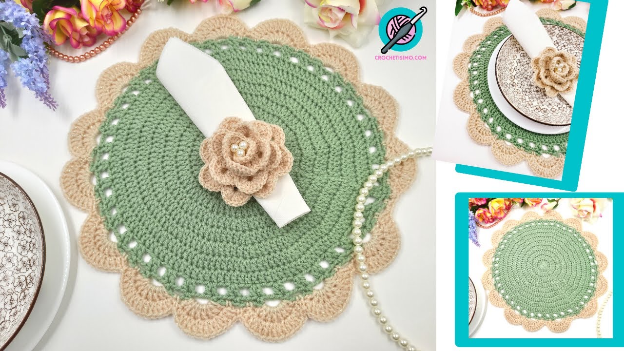 COMO HACER POSA PLATOS a crochet paso a paso. FÁCIL Y RÁPIDO!