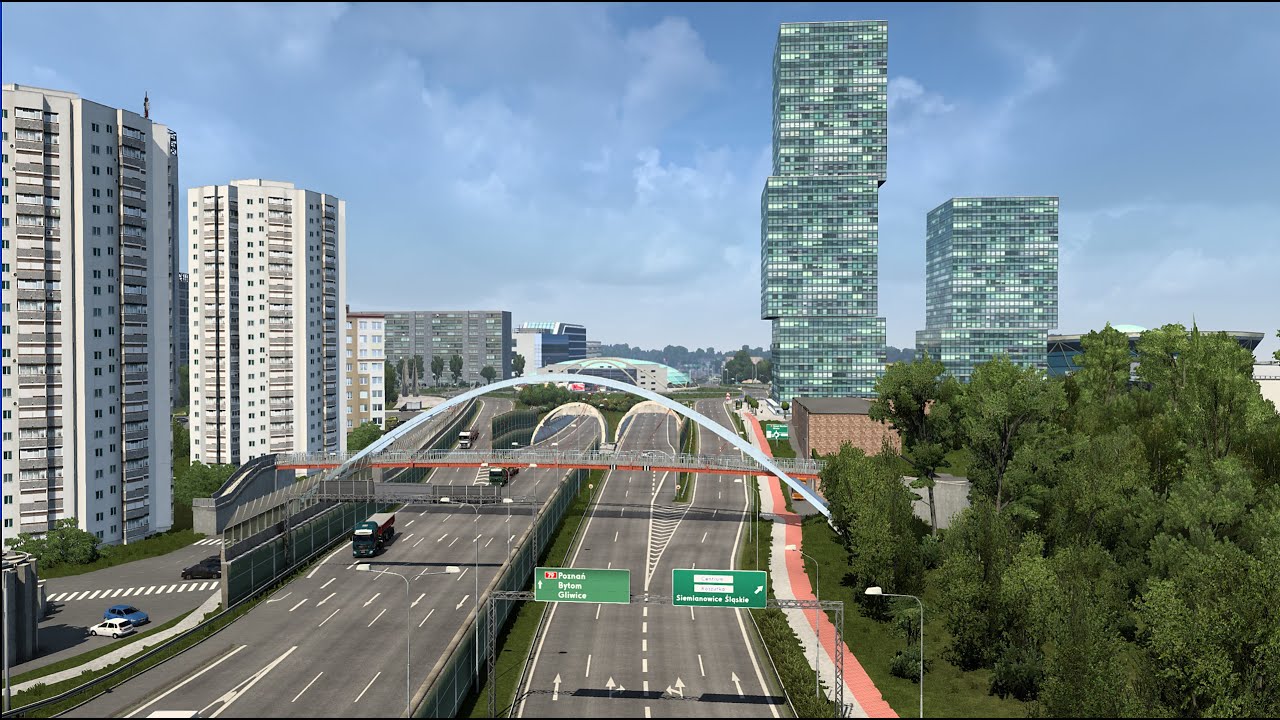 ETS2 Silesia Rebuild around Katowice in Poland