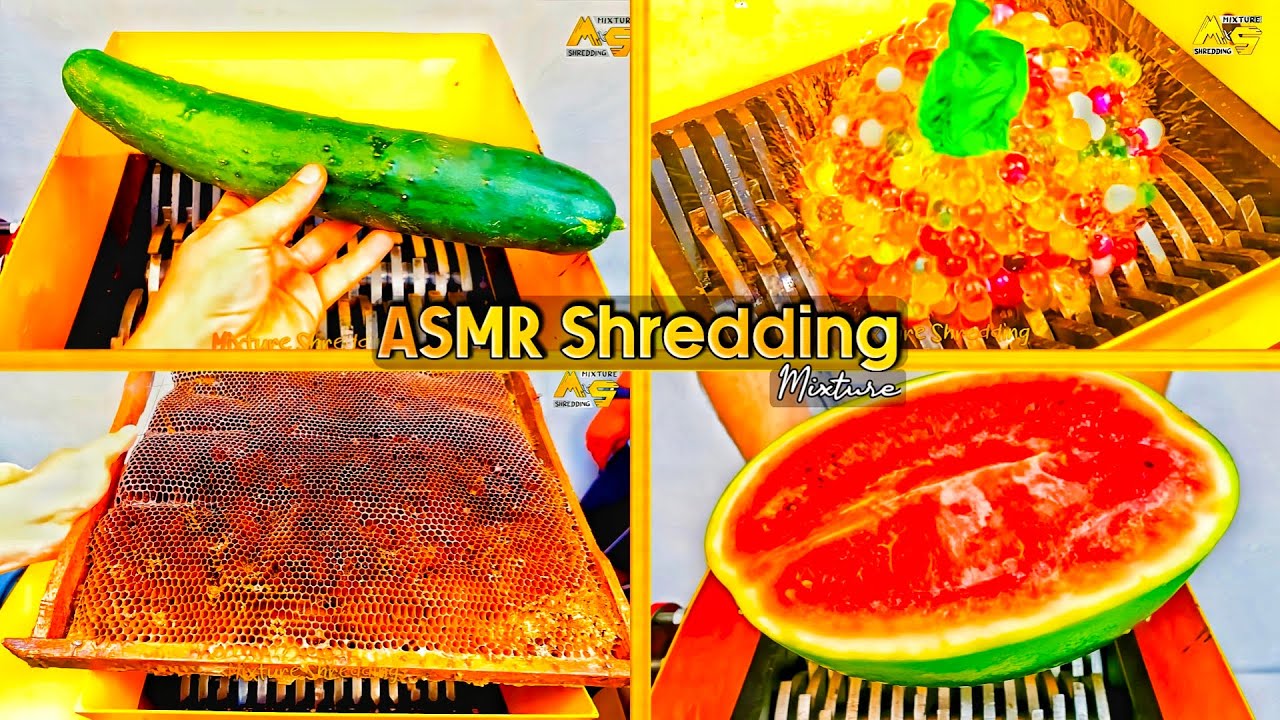 Satisfying ASMR Compilation | Shredding Watermelon & Vegetables, Kinetic Sand, Orbeez Balloon | More