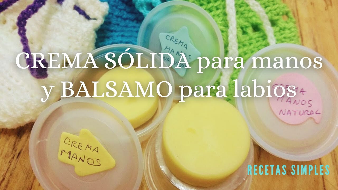 CREMA SÓLIDA para manos y BALSAMO para labios | ¡SUPER NATURAL! || Recetas Simples
