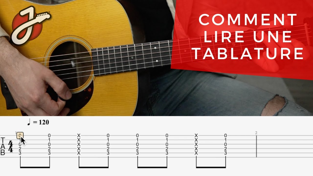 COMMENT LIRE une TABLATURE pour la guitare