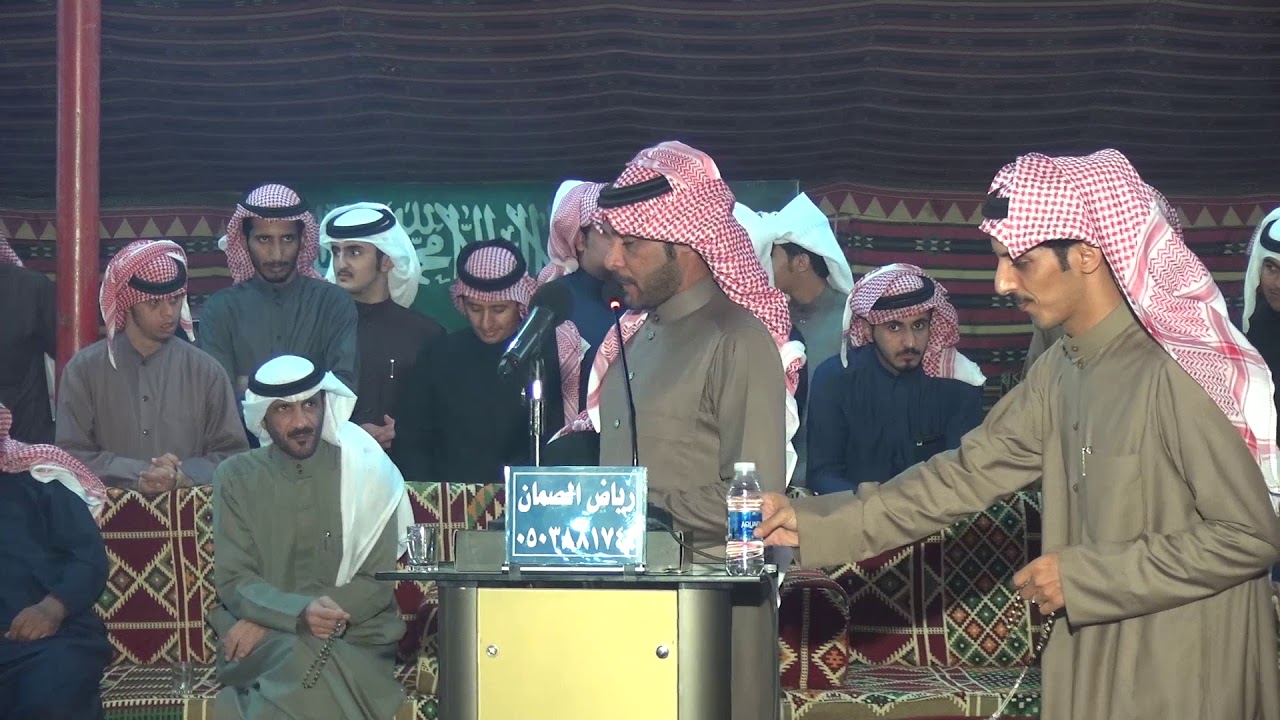محاورة بدر العير ومتعب الفقيعي حفل زواج فهد شبيب التويمي العازمي بالنقيره