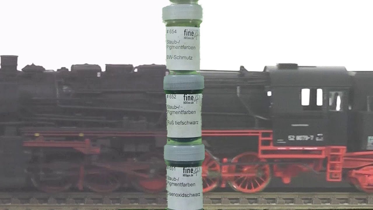 Alterung ist keine Hexerei (3); Tutorial zur Alterung einer Modellbahn-Dampflok mit Pigmentfarben