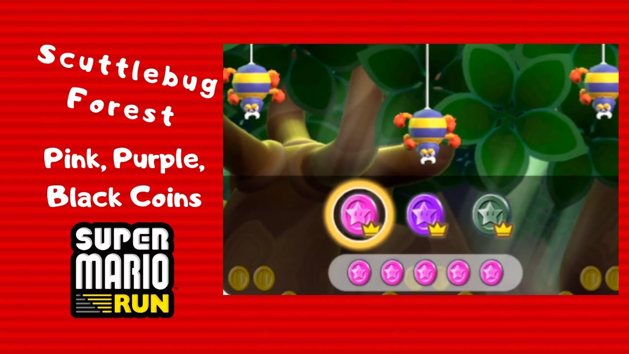 Super Mario Run | Star 1 | Pink, Purple, Black Coin Run | Perfect Run