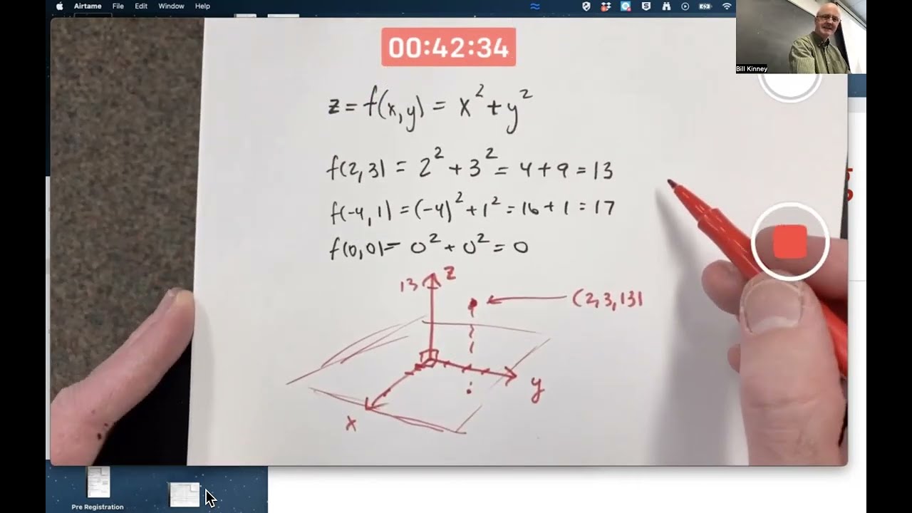 Introduction to Multivariable Functions (3D Graph of f(x,y)=x^2+y^2 and Contour Map)