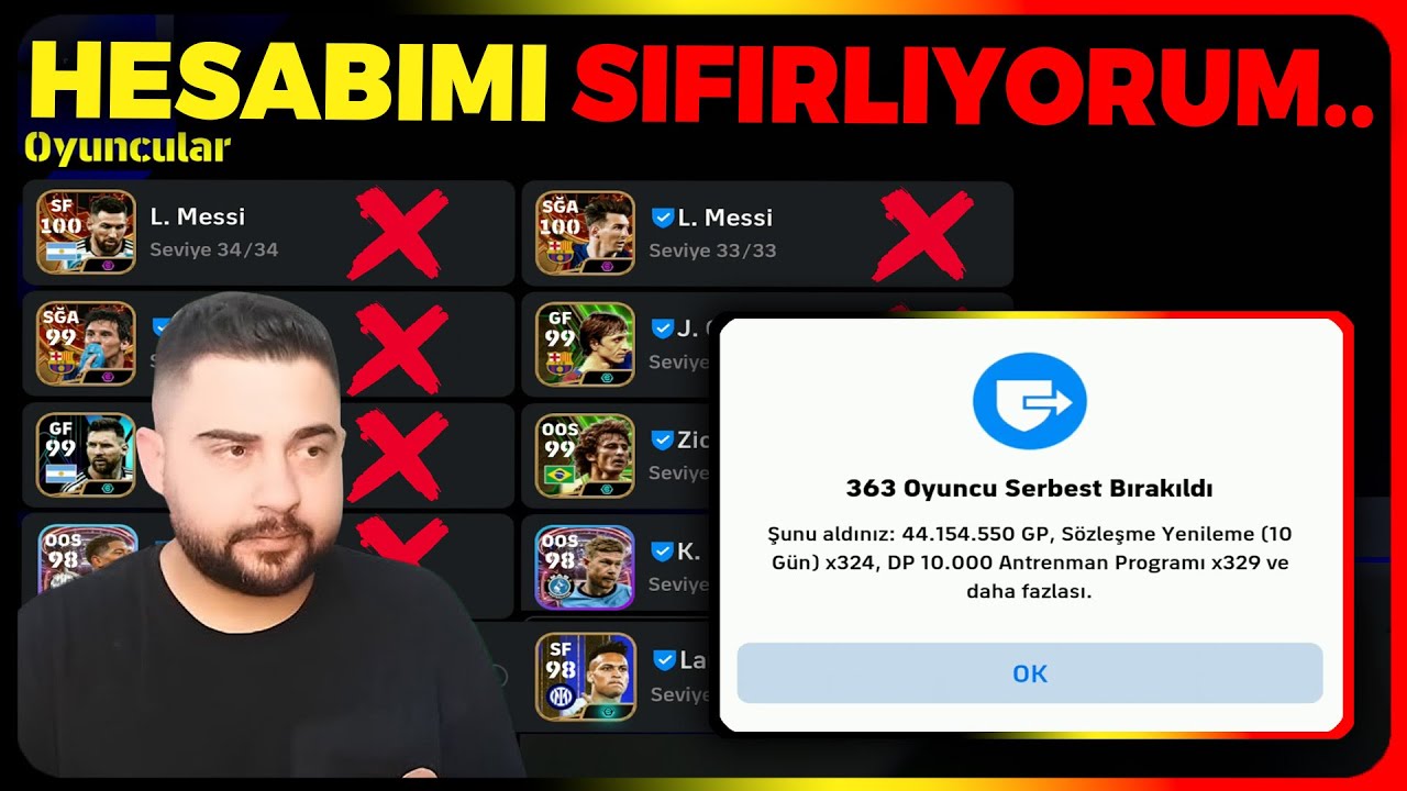 HESABIMDAKİ BÜTÜN OYUNCULARI SİLİYORUM! HESABIMI SIFIRLIYORUM..