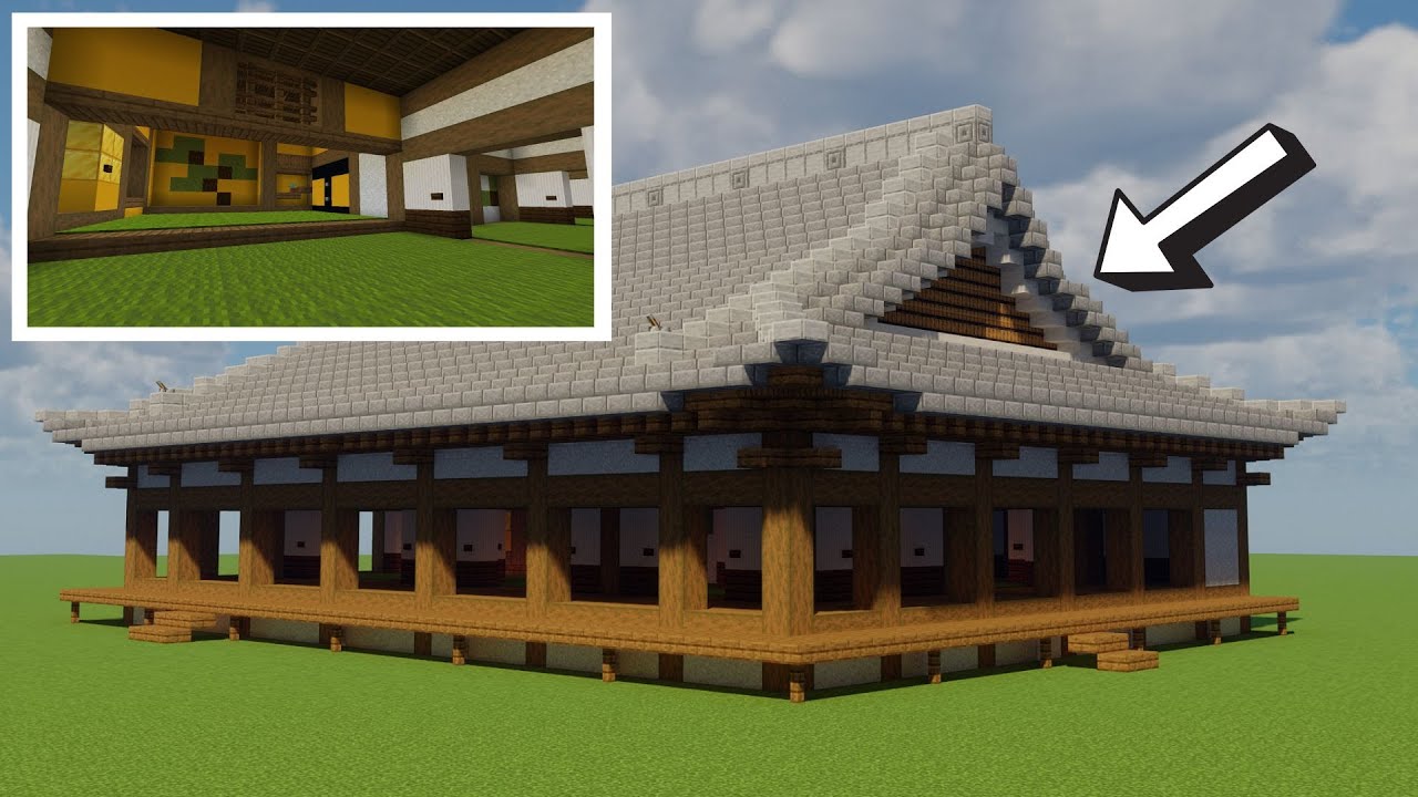 【マイクラ】御殿の大広間の作り方！内装もある！【マイクラ建築】【マイクラ和風】【マイクラお城】