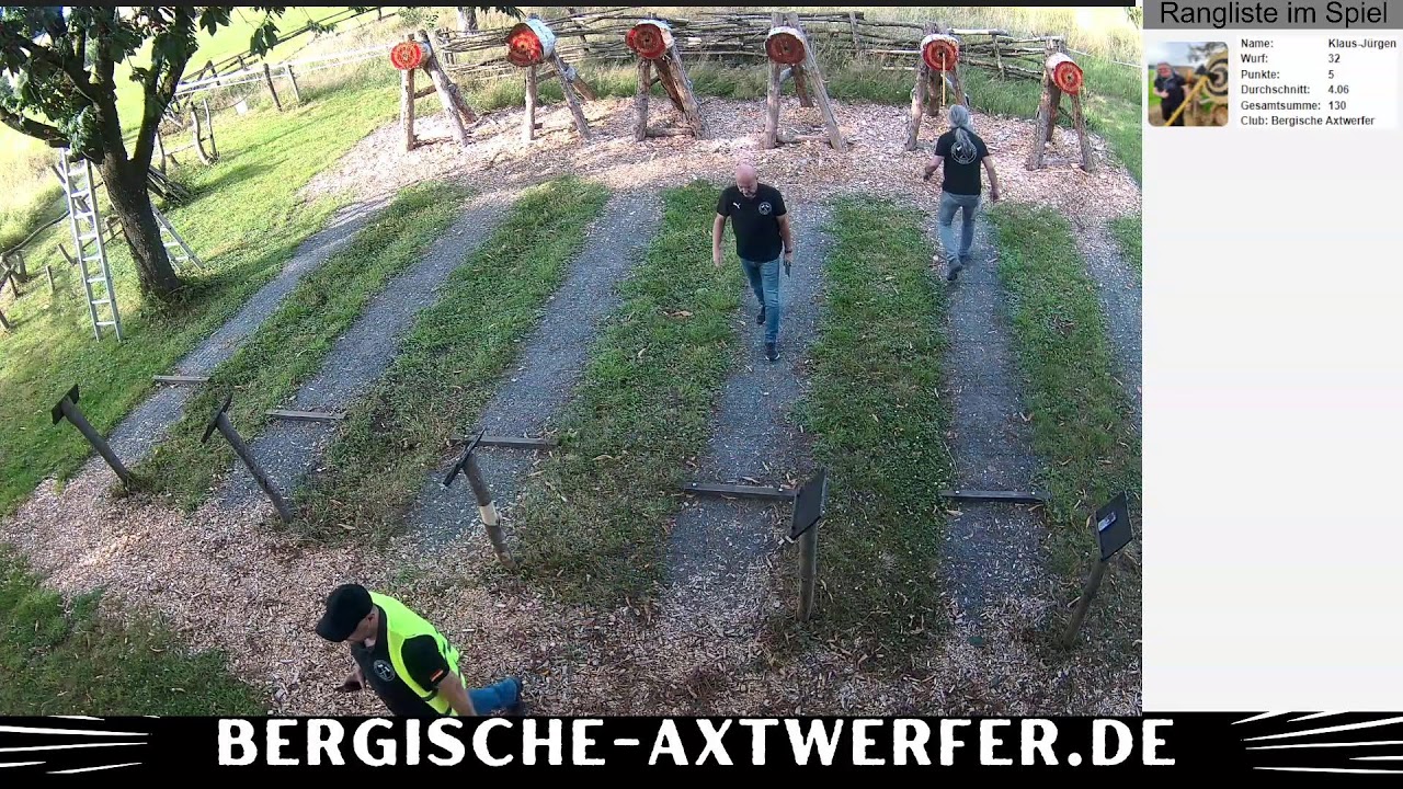 Bergische Axtwerfer -Bundesliga und Training 09.07.2025