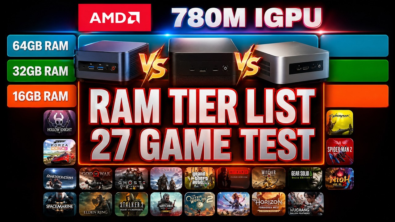 Рейтинг IGPU и оперативной памяти AMD 780M по 27 играм (тест).