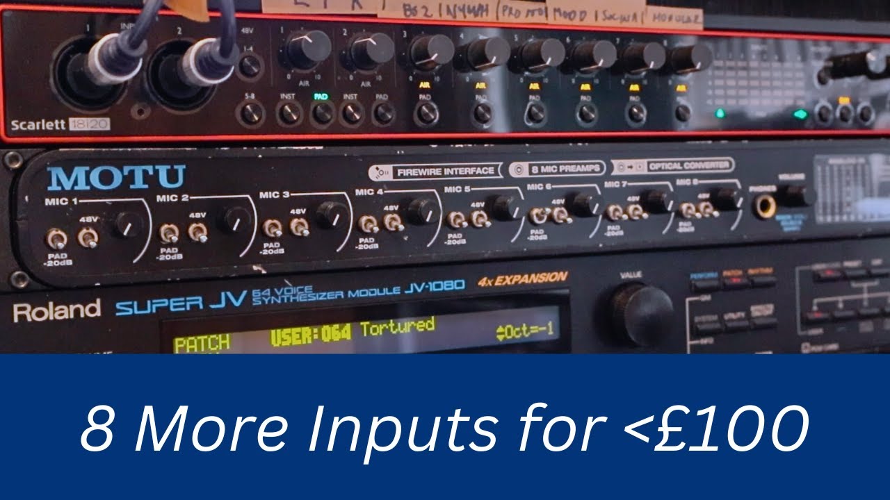 Расширение Focusrite Scarlett 18i20 с помощью интерфейса Motu 8Pre Firewire