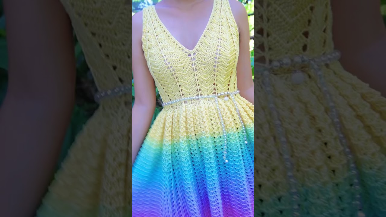 Meribella dress tutorial available to watch in this channel✨ #crochet #crochetdress #crochettutorial
