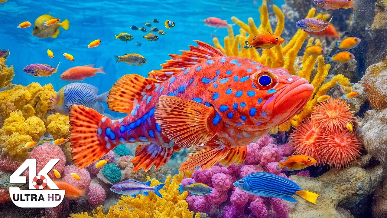 Underwater Life 4K: Into the Vast Blue Ocean | Cinematic Marine Documentary | Relaxing Audio