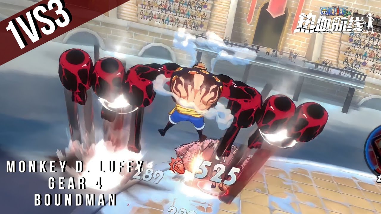 INSANE!!! LUFFY GEAR 4 BOUNDMAN 1vs3 PvP Gameplay - One Piece Fighting Path