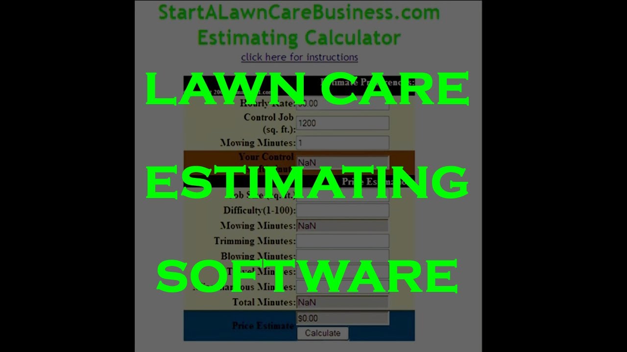 How to estimate (quote) a residential yard for a lawn care service business.