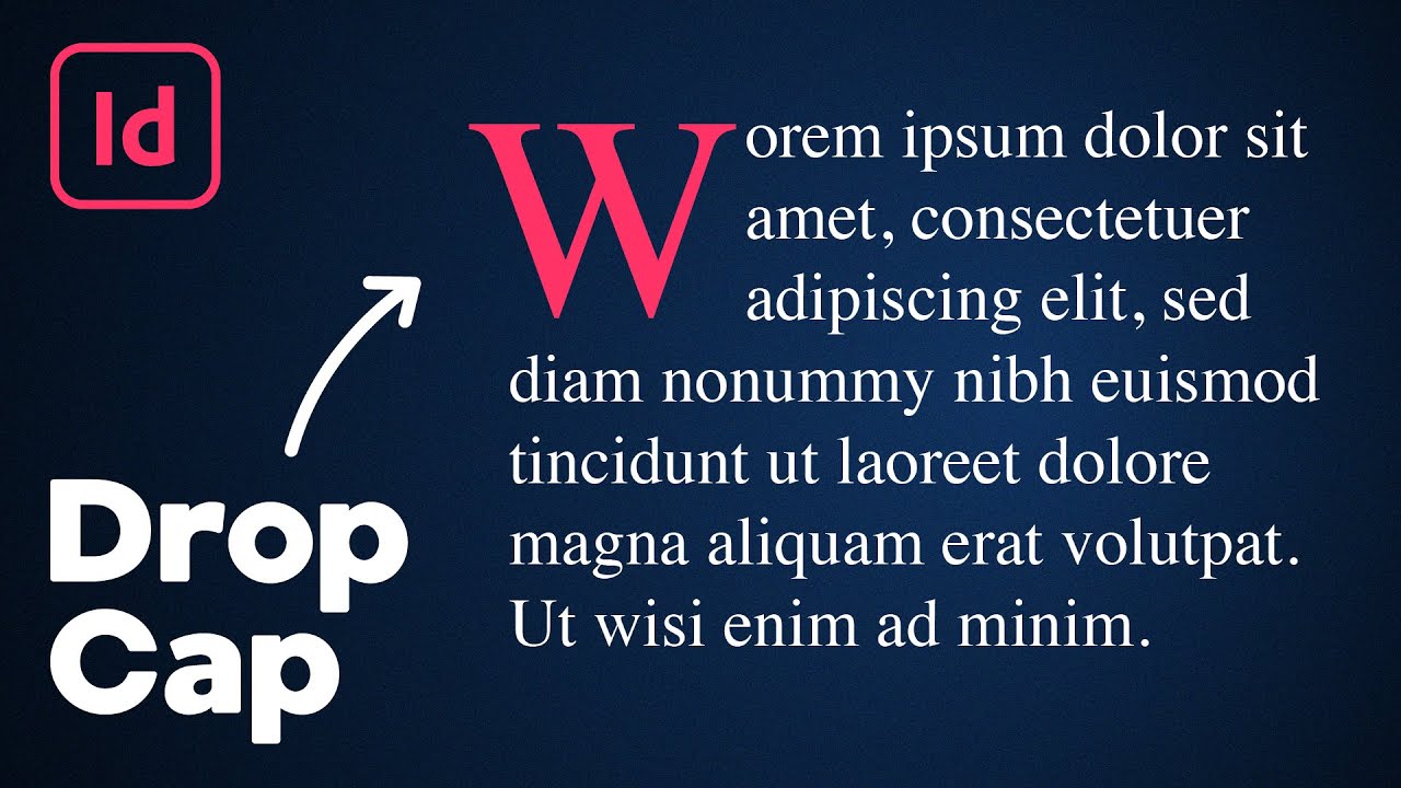How to Drop Cap in InDesign