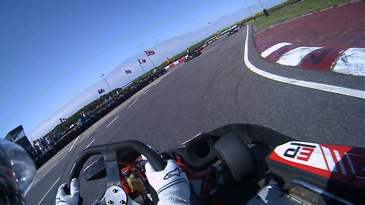 Practice at Ellough Park in a rental kart