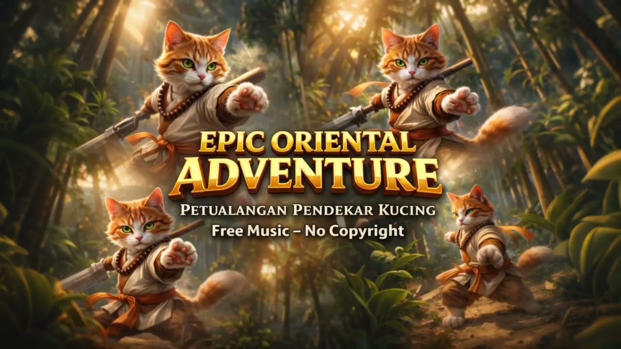 🐱🔥 Epic Oriental Adventure | Petualangan Pendekar Kucing 🔥🐱 Free Music – No Copyright