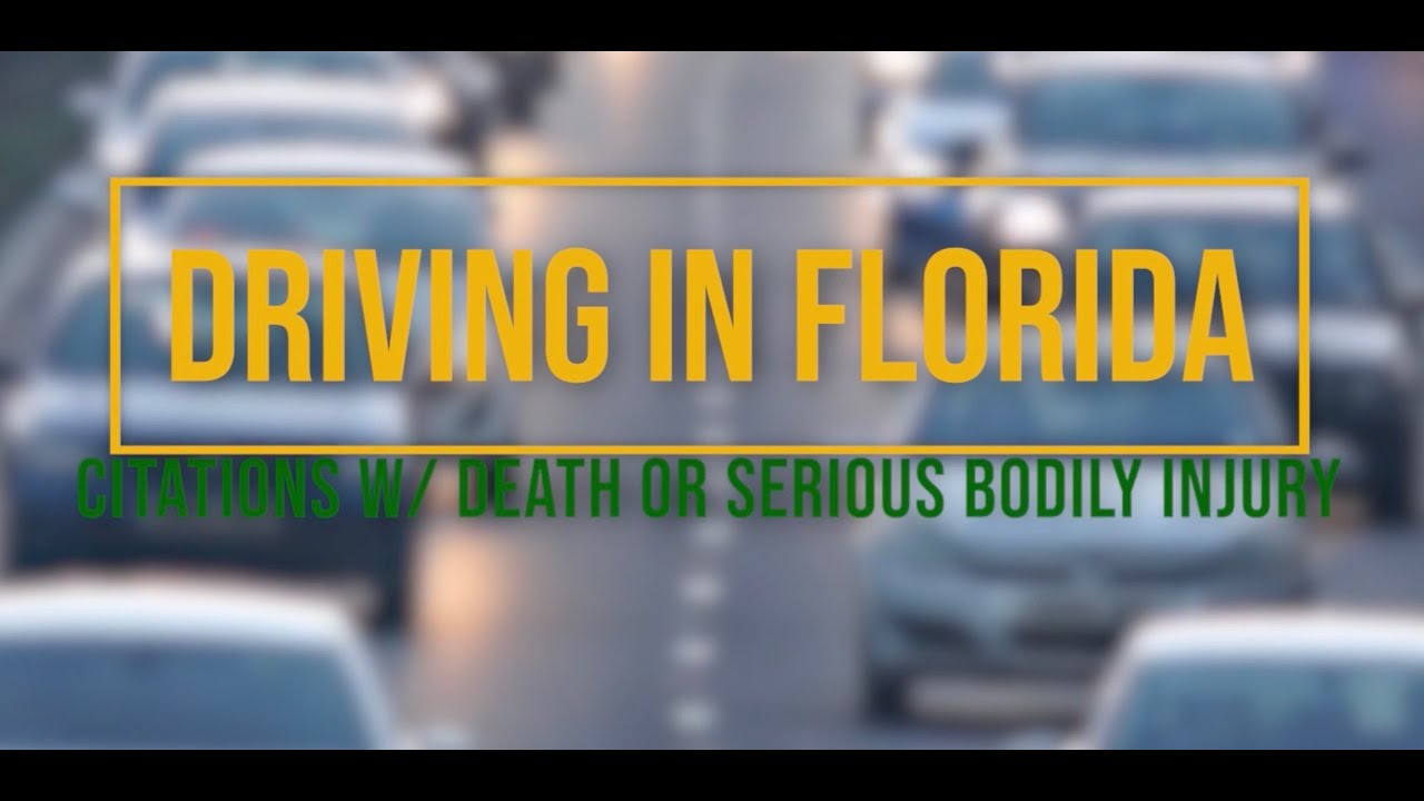 Driving in Florida: Citations w/ Death or Serious Bodily Injury