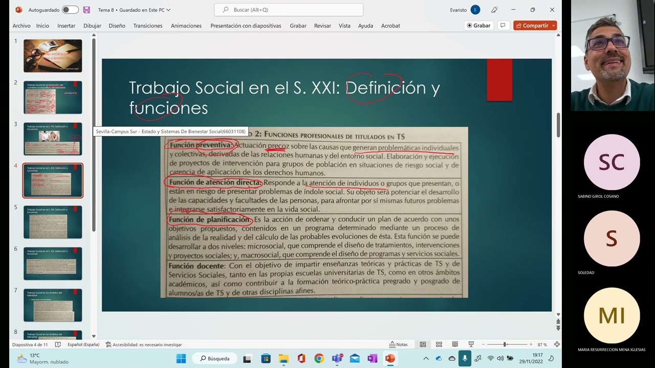 Tutoría 8.  Orígenes y Desarrollo Del Trabajo Social. UNED. Evaristo Barrera 2022-2023