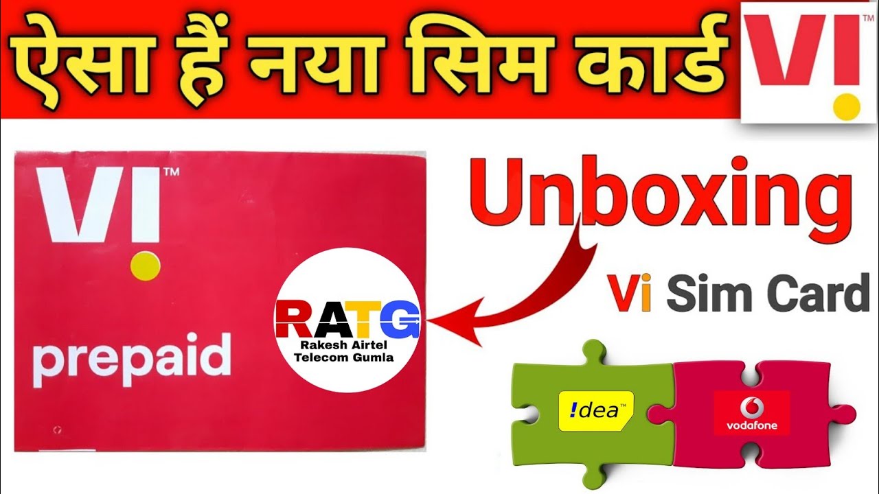 Vi-Sim Unboxing And First Look | Vi 4G&5G Sim Card Unboxing | Vi Sim Plan Prepaid | Voda-Idea Sim Vi