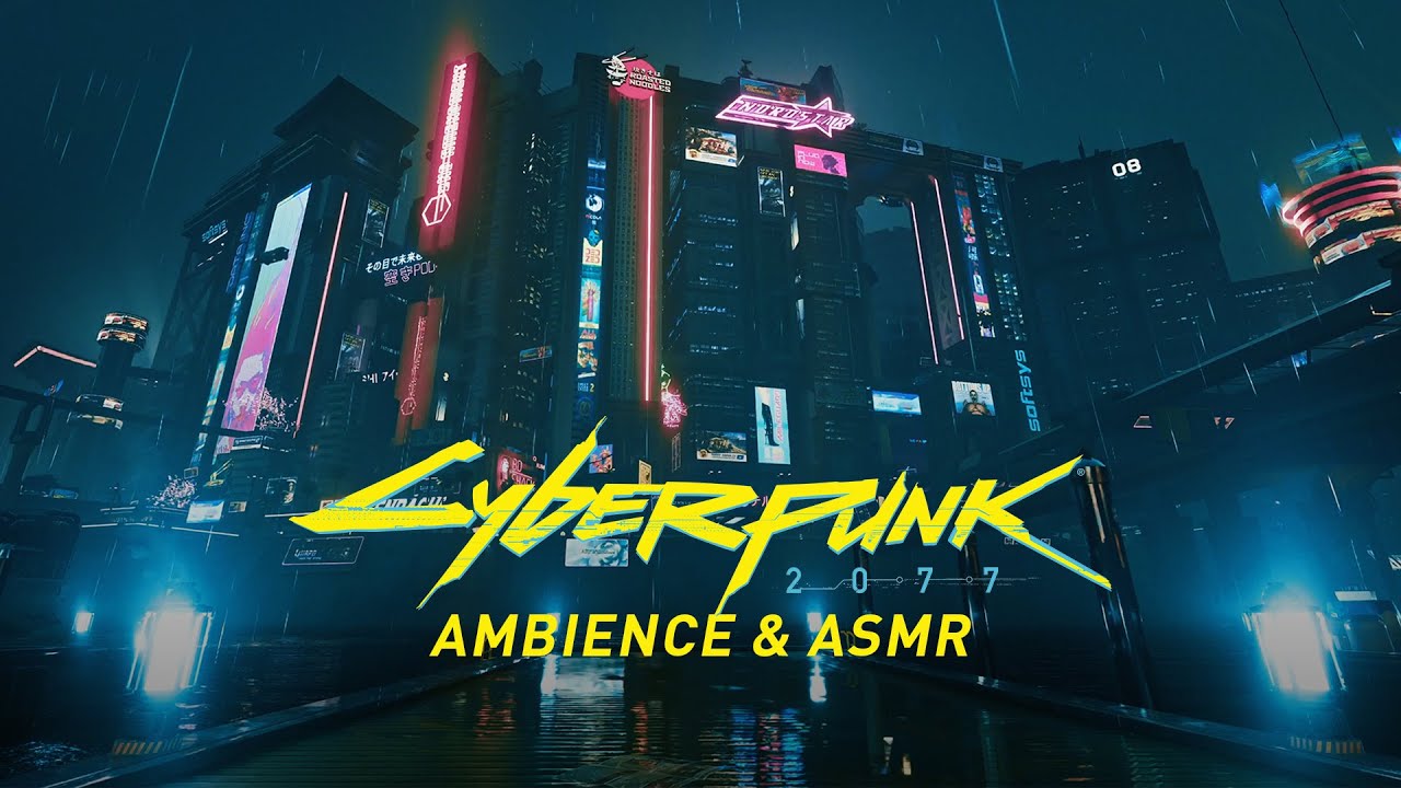 Rainy Night City | Cyberpunk 2077 | Rain Sounds & Cozy Ambience ASMR for study, sleep & relax