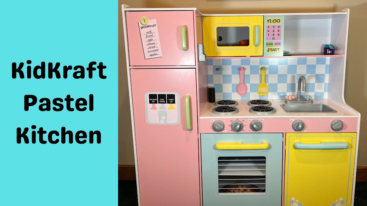 Review on the KidKraft Pastel Kitchen! We love how deep the fridge and cabinets are! Quality kitchen