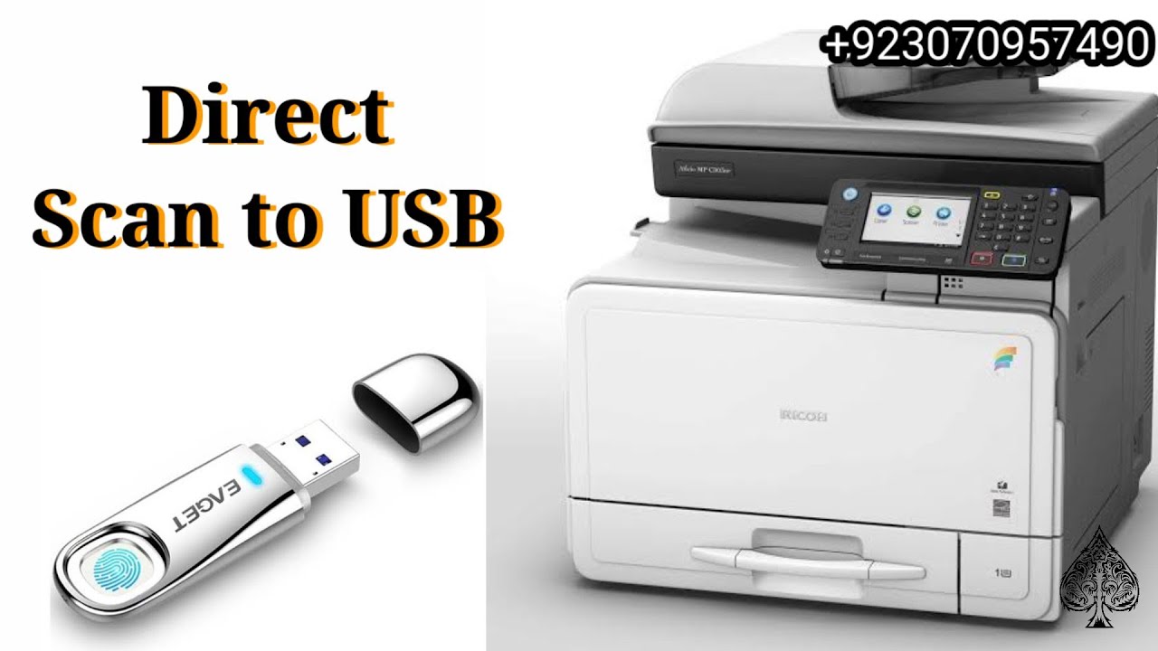 Ricoh Mpc305 Direct scan to USB Easy Scanning