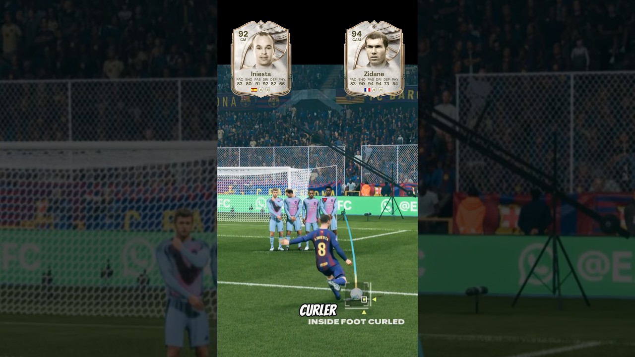 FC 26 Set Piece Challenge Zidane vs Iniesta #football #shorts