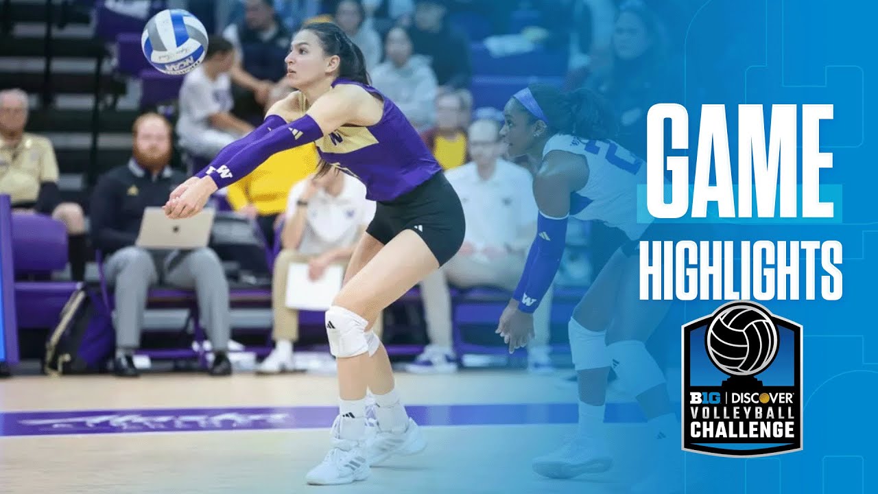 Oregon at Washington | Highlights | Big Ten Volleyball | 10/31/2025