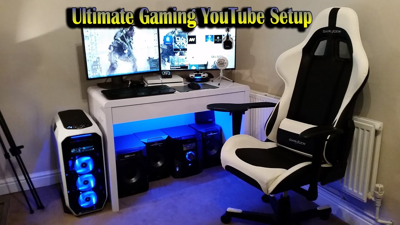 Ultimate Gaming/YouTube Setup 2015, Dual Monitors GTX 970''s ROG Swift, PS4, Corsair 780T, DXRacer.