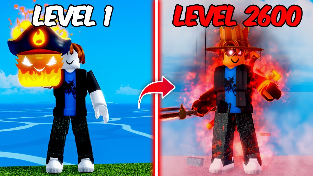 Blox Fruits от Noob до Pro со всеми предметами Flame для получения Fully Human v4 и уровня 2600