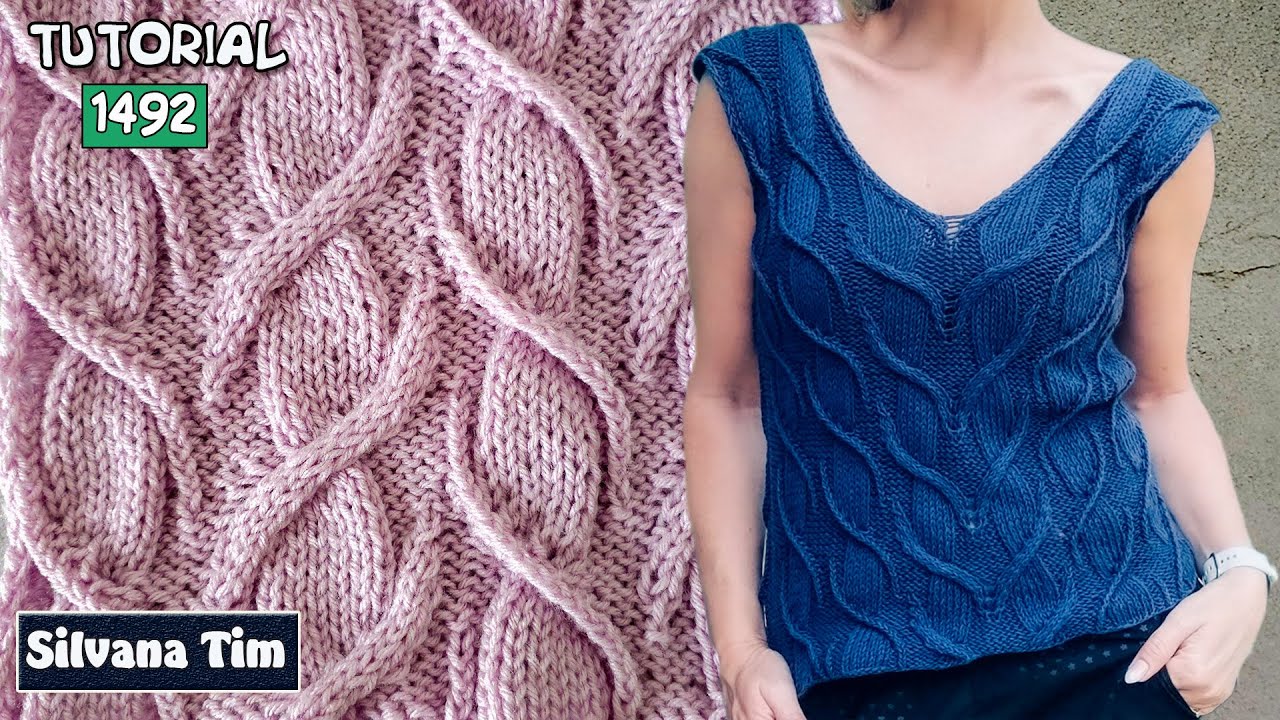 Punto con Trenzas Tejido a Dos Agujas: El toque perfecto para tu Top, Jersey, Sueter #tejido