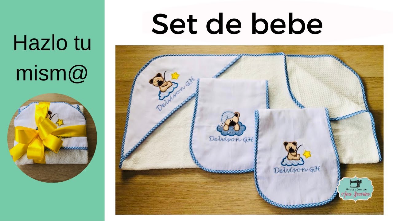 SET DE BEBE _ TOALLA CON CAPUCHA Y CARGADOR _ DIY