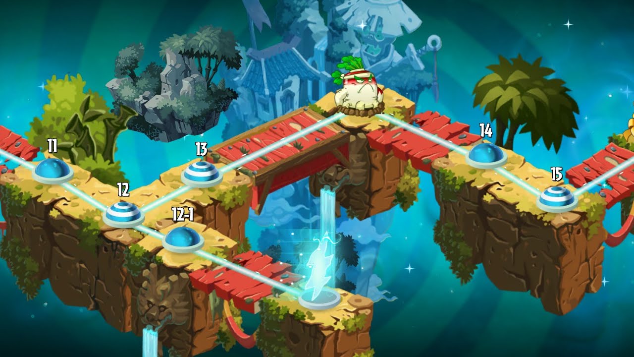 Прохождение кунг-фу мира 12-15 уровень в сложном PvZ Gardenless