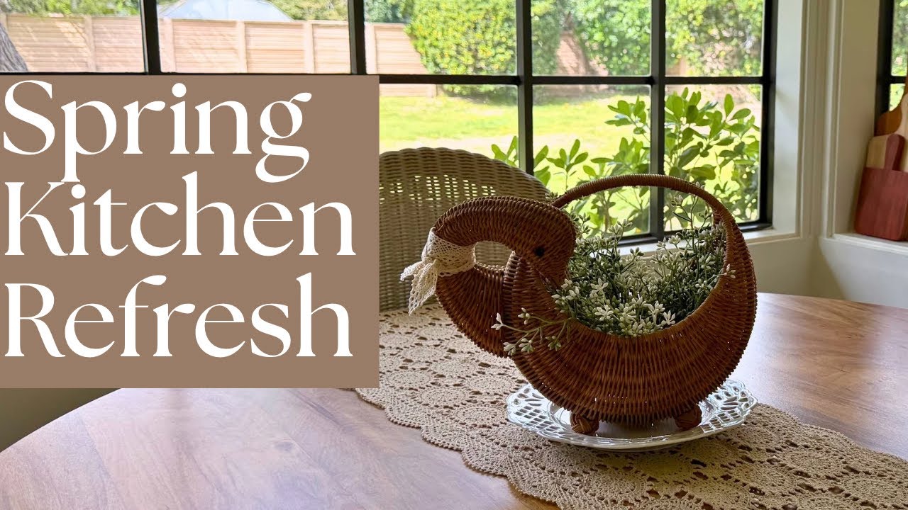 Spring Kitchen Refresh 🌿 Decorating with Thrifted Finds | Cozy Cottage Decor 