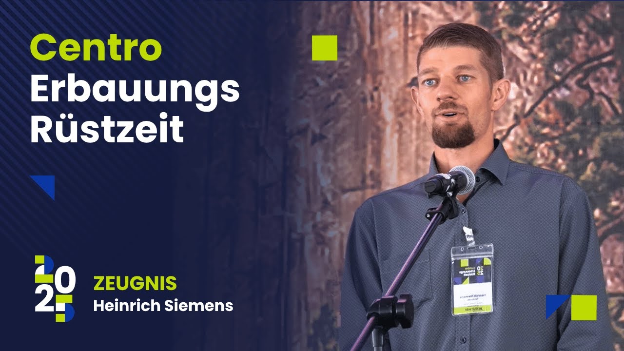 Centro Erbauungs Rüstzeit 2025 Zeugnis - Heinrich Siemens