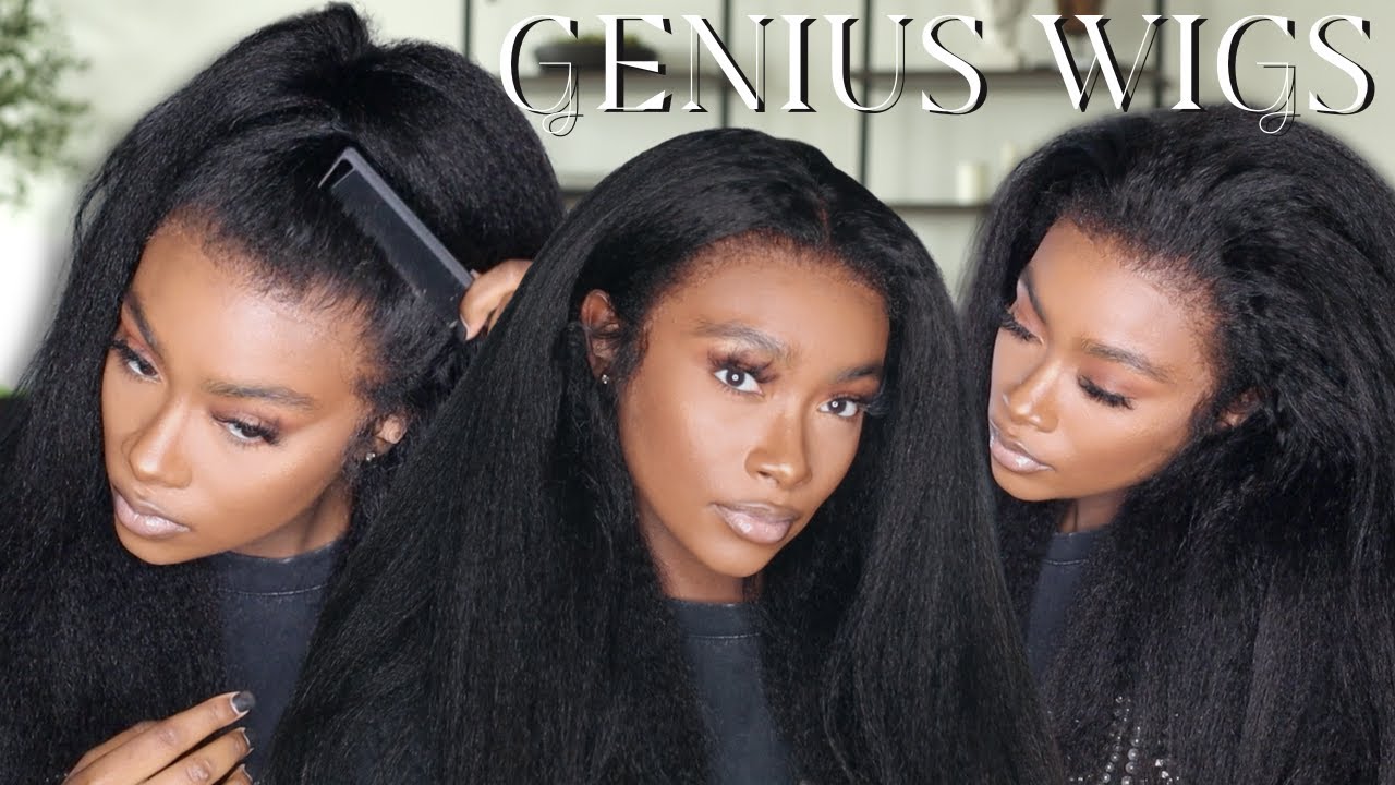 🔥*MUST WATCH* THE MOST NATURAL KINKY STRAIGHT WIG WITH KINKY CURLY BABYHAIR|No baby hair|Genius Wig