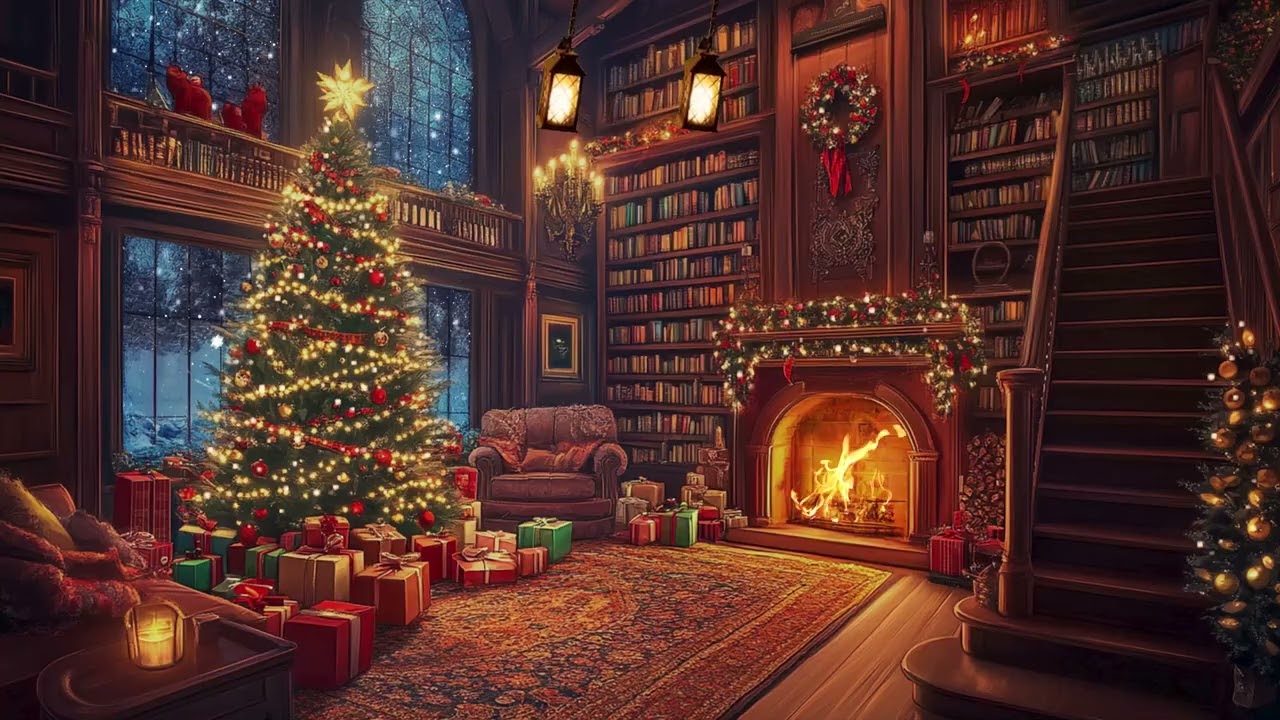 Warm Piano Time Inside 2025 | Fireplace Sounds for Unwinding and Peaceful Rest