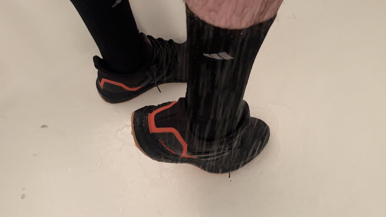 Brand New Adidas Ultraboost 1.0 Sneakers Get Soaking Wet in the Shower