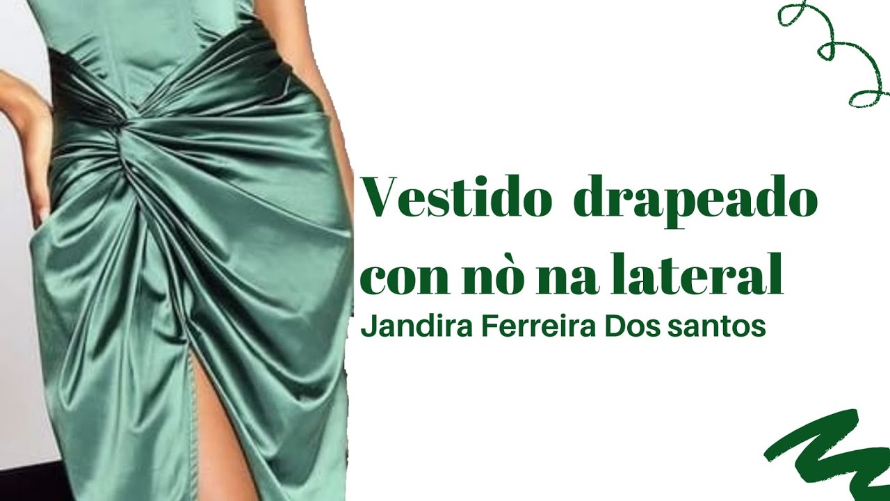 Como Fazer modelagem vestido drapeado con   no na lateral